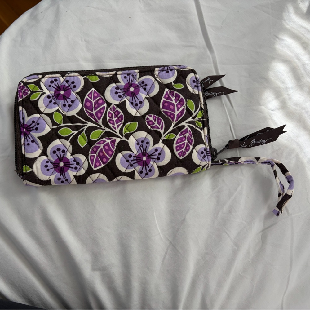 Vera Bradley Purple and Green Floral Wallet